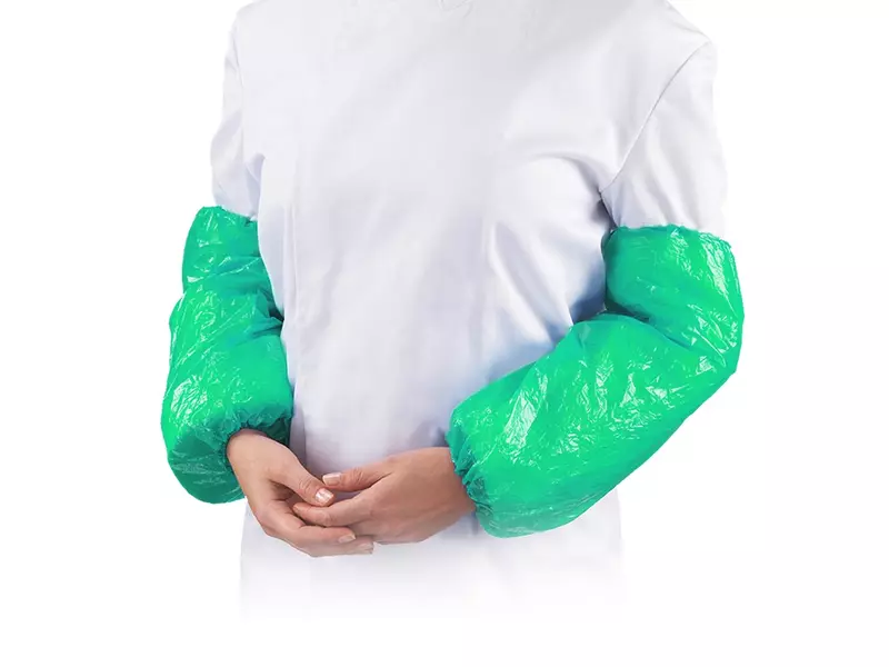 Hycare disposable overmouw 20 mu polyethyleen 40x20 cm groen